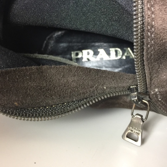 PRADA BROWN KNEE HIGH HEALS SIZE 39 US 8.5 - Picture 9 of 16